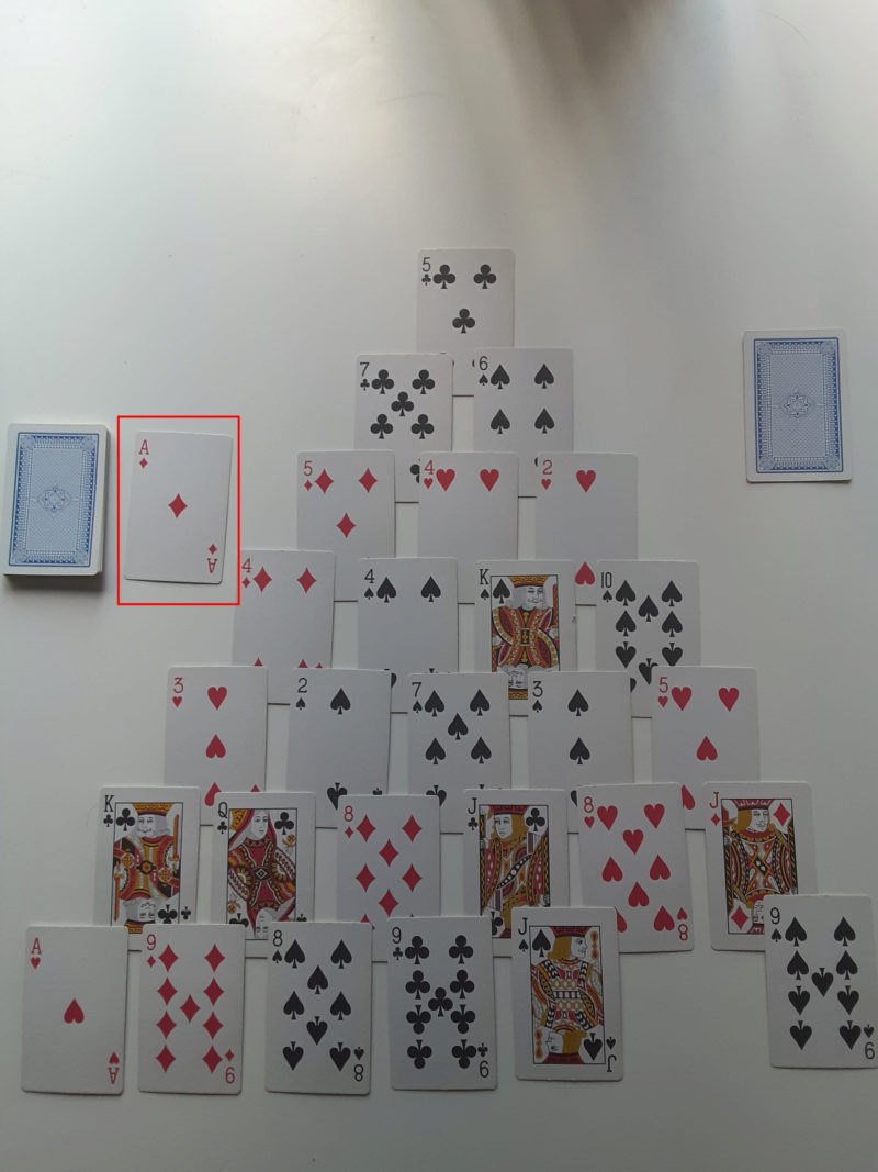 Pyramid Solitaire Discard during Gameplay